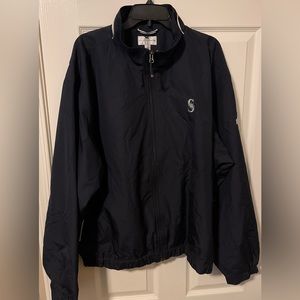 Seattle Mariners Cutter & Buck CB Weathertec Navy Windbreaker Coat SZ XXL NEW
